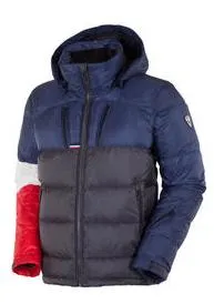 Colour-block down jacket